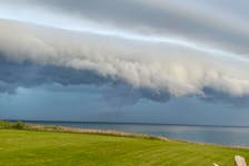 Malcolm MacNeil caught what appears to be a shelf cloud over western Prince Edward Island. -Contributed