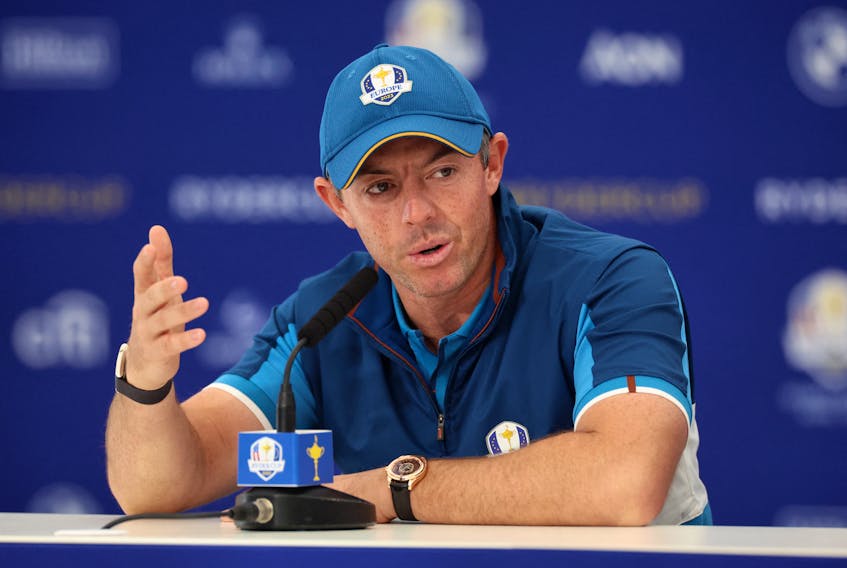 By Mitch Phillips ROME (Reuters) - After months of debating the absence of European Ryder Cup stalwarts Sergio Garcia, Ian Poulter and Lee Westwood, Rory McIlroy said that this was the week when the