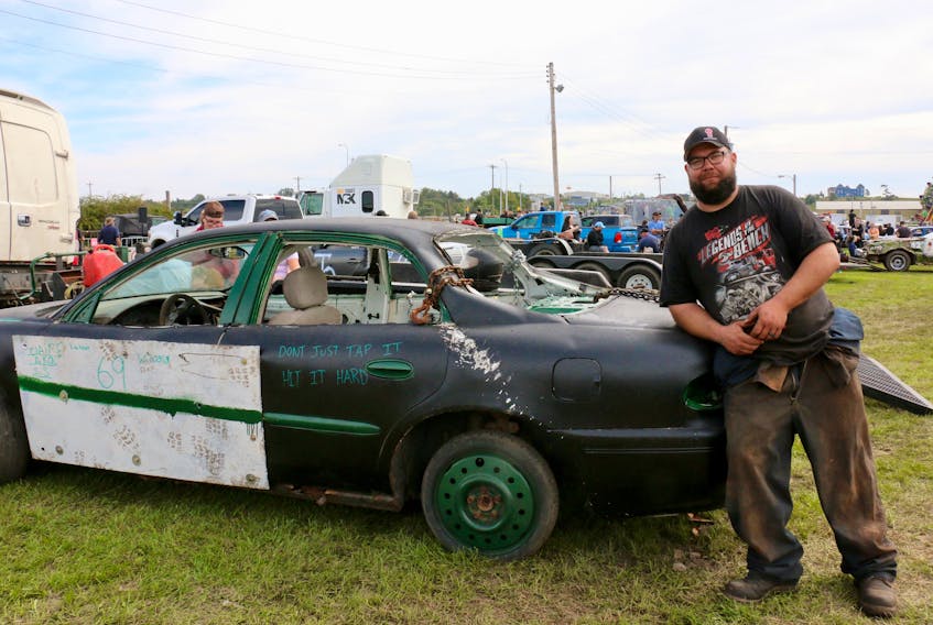 Mike Lake, of Kennetcook, has been competing in the demolition derby for about eight years. He’s placed second a few times and had high hopes heading into the Sept. 24 bout. He’s pictured with his six-cylinder 2005 Buick Century.
