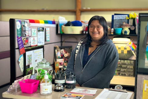 Jaimie Lee Augustine, now working as a receptionist at the Native Council of P.E.I., is a past participant of the Way Forward program offered by the council to help Indigenous youth living off-reserve get employment experience. Thinh Nguyen • The Guardian