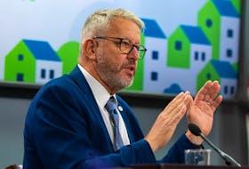 Provincial housing minister John Lohr answers questions from reporters during an affordable housing announcement at One Government Place on Wednesday, Sept. 27, 2023.
Ryan Taplin - The Chronicle Herald