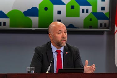 Halifax MP Andy Fillmore answers questions from reporters during an affordable housing announcement at One Government Place on Wednesday, Sept. 27, 2023.
Ryan Taplin - The Chronicle Herald