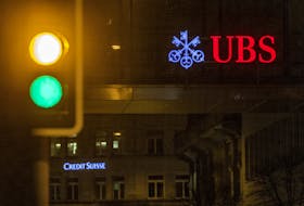 ZURICH (Reuters) -UBS shares fell on Wednesday after a report that the U.S. Department of Justice has stepped up scrutiny into alleged compliance failures that helped Russian clients to evade
