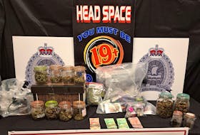During a search at Head Space in Saint John, peace officers with the provincial justice department seized 675.1 grams of dried cannabis, 69.8 grams of hashish, 51 packages of gummies, 17 jars of cannabis shatter, 21 packs of cannabis edibles, 13 distillate cartridges, two vape pens, 11 pre-rolls of cannabis and $1,541.95 in cash. Contributed