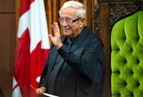 Interim Speaker of the House of Commons Louis Plamondon waves to members following question period, September 28, 2023.