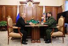 (Reuters) - Russian President Vladimir Putin met Chechen leader Ramzan Kadyrov on Thursday, a state television reporter said, three days after Kadyrov said he was proud of his 15-year-son for beating