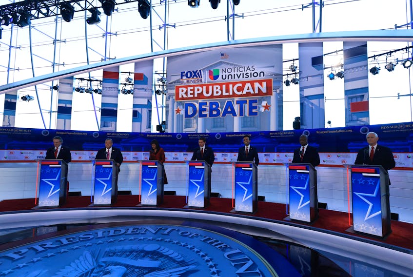 By James Oliphant and Tim Reid SIMI VALLEY, California (Reuters) - The seven Republicans on stage at their party's second 2024 presidential primary debate aimed on Wednesday to convince voters they