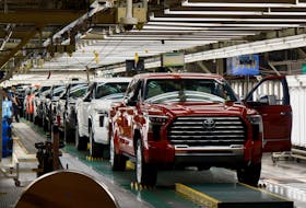 TOKYO (Reuters) - Toyota Motor said global production climbed 4% from the same period a year earlier to 798,771 vehicles to mark a record for the month of August. Domestic production for the world's