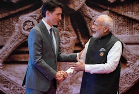 "India is a growing economic power and important geopolitical player. And as we presented with our Indo-Pacific strategy, just last year, we're very serious about building closer ties with India," Prime Minister Justin Trudeau told reporters Thursday.