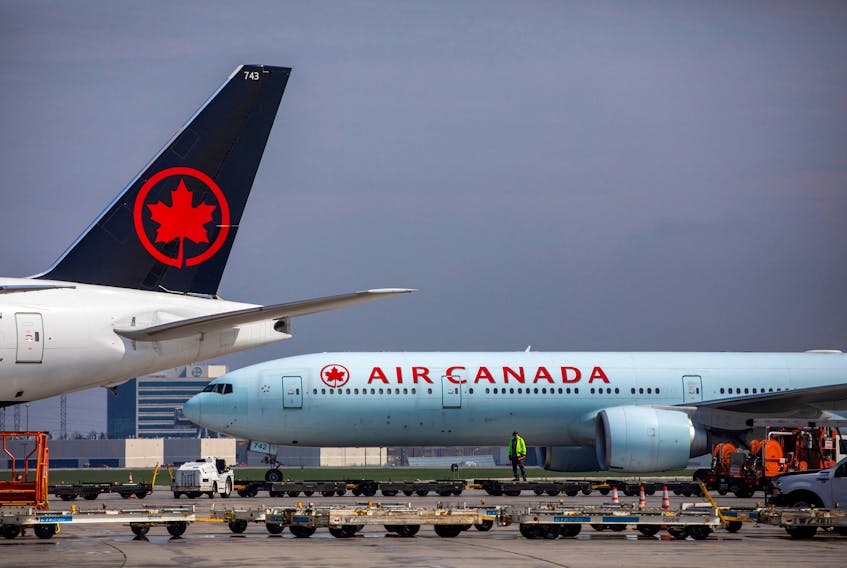 (Reuters) - Air Canada pilots staged a protest at Toronto's Pearson Airport on Friday, demanding better pay and benefits as talks over a new contract covering 4,500 pilots at Canada's largest carrier