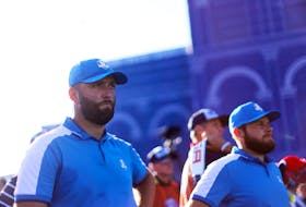 By Mitch Phillips ROME (Reuters) - Europe and the United States both opted to give their morning reserves an outing in the afternoon fourballs as four new-look pairings will take up the battle after