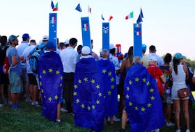 By Angelo Amante ROME (Reuters) - Fans from across Europe and the United States travelled to Rome in high spirits for the 44th Ryder Cup, enjoying warm weather and bringing a blaze of colour to the