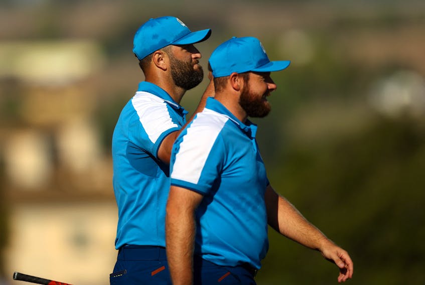 By Martyn Herman ROME (Reuters) - Spain's Jon Rahm and partner Tyrrell Hatton crushed world number one Scottie Scheffler and Sam Burns 4 & 3 to lead a European charge as the Ryder Cup began in a blaze