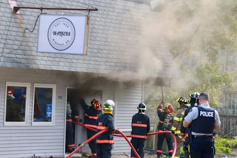 West Hants firefighters joined forces to extinguish a fast-burning grease fire at Walkers Restaurant in Windsor Sept. 29.