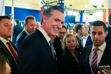 By Joseph Ax (Reuters) - Shortly after Wednesday's second Republican presidential debate concluded, California Governor Gavin Newsom was holding court in the so-called "spin room," bouncing from one