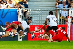 BORDEAUX, France (Reuters) - Fiji overcame a nine-point halftime deficit to close in on the Rugby World Cup quarter-finals with a gritty 17-12 victory over Georgia on Saturday. The Pacific island side
