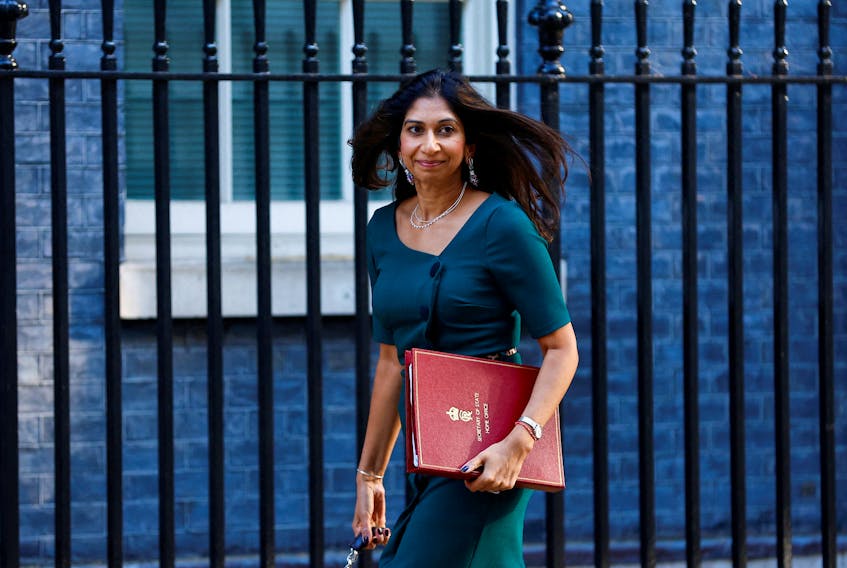 LONDON (Reuters) - Some 88 UK retail leaders, including the bosses of Tesco, Sainsbury's and Marks & Spencer, have signed a letter to interior minister Suella Braverman, demanding action over rising