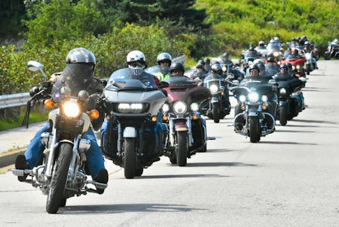 Motorcyclists made the trek from Digby to Hebron, Yarmouth County, on Sept. 2 as part of the 2023 Canadian Army Veterans Motorcycle Unit (CAV) Memorial Ride to the Afghanistan Memorial located on the school grounds at Maple Grove. TINA COMEAU