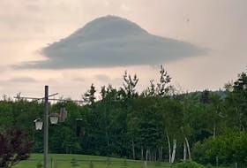 Cathy Hickey shared a cloud that resembled a UFO in Long River, P.E.I.