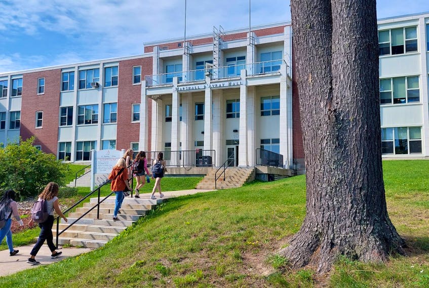 Students make their way to the education building at the University of New Brunswick's Fredericton campus. — John Chilibeck, Local Journalism Initiative Reporter, The Daily Gleaner