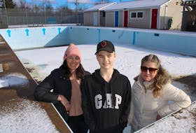 The Friends of the Annapolis Pool Society is looking forward to securing the required funds to replace the liner and have the Annapolis Community Pool open again. From right are society chairperson Lesley Hodder, her son Daniel Hodder and society secretary Anna Kate Newman.  
Jason Malloy