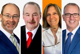 The four candidates vying for votes in the Borden-Kinkora byelection will square off in a debate on Friday at the Royal Canadian Legion Branch 10, at 240 Main St. in Borden-Carleton beginning at 6:30 p.m. Candidates include, from left, Matt MacFarlane (Green party), Gordon Sobey (Liberals), Karen Morton (Island New Democrats) and Carmen Reeves (Progressive Conservatives).