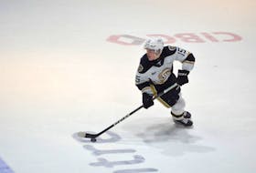 Charlottetown Islanders forward Ross Campbell, 15, carries the puck during a Quebec Maritimes Junior Hockey League game against Shawinigan at Eastlink Centre on Jan. 19. Campbell has donated 250 tickets for young fans from the Souris area that will be distributed between Souris Regional School and the Souris Minor Hockey Association for the Islanders’ home game against Sherbrooke on Jan. 27 at 7 p.m.