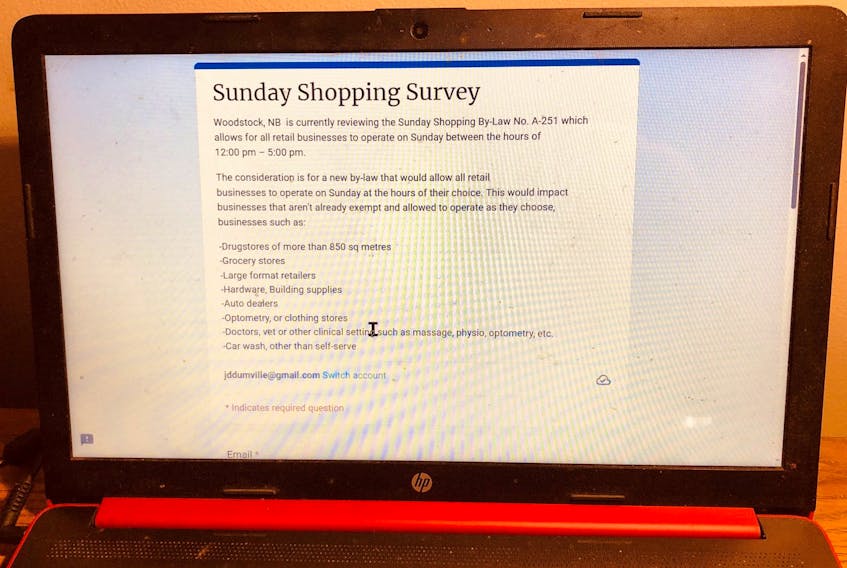 The Woodstock Municipal Council is asking residents for feedback on Sunday shopping. (River Valley Sun)