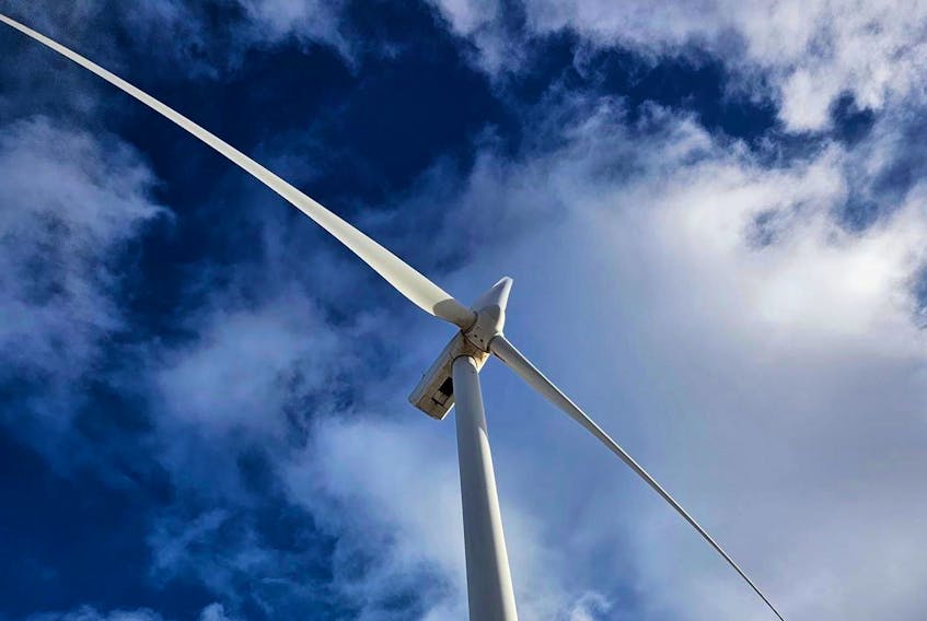 A wind turbine, part of the St. Lawrence Wind Farm. The project proposed by Everwind energy will see turbines slightly larger than these. - Contributed