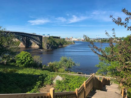 At Fallsview Park, visitors can view the Reversing Falls Rapids where the Saint John River and Bay of Fundy tide collide. The Bay of Fundy is known to have the highest tides in the world. - City of Saint John