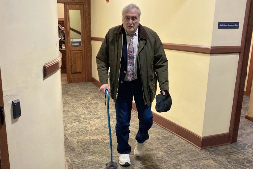 Retired pediatric dentist Errol Franklyn Gaum leaves Halifax provincial court Friday after a hearing on his application for a stay of proceedings on nine historical assault charges involving six patients. Gaum's trial is scheduled to get underway Feb. 20.