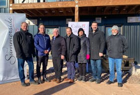 On Jan. 9, Egmont MP Bobby Morrissey, from left, Summerside Mayor Dan Kutcher, and councillors Bruce MacDougall, Cory Snow, Barb Gallant, Jason Doiron and Rick Morrison attended a press conference to announce funding for housing initiatives in the city. – Kristin Gardiner/SaltWire