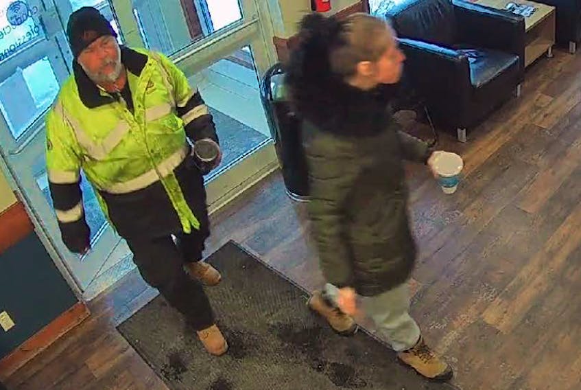 The Saint André RCMP say two suspects entered a business on Route 255 on Feb. 1 and stole an employee's purse. - Contributed