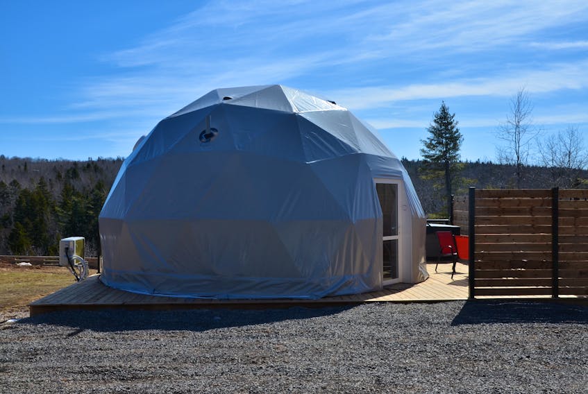 Rebecca Bezanson's Nordic spa will feature a variety of domes (similar to this one in Nova Scotia) for yoga, warming, treatments and sleeping. — SaltWire file photo