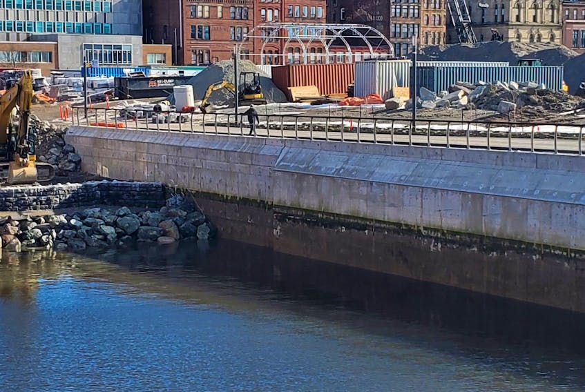 Installation of decking and furniture along the new Harbour Passage connection at Market Slip is complete, Saint John CAO Brent McGovern told council Feb. 5.