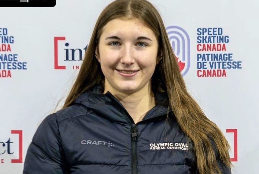 Dartmouth's Julia Snelgrove helped Canada to a bronze medal in the women's team sprint at the ISU World Junior Speed Skating Championships over the weekend in Hachinohe, Japan. - Speed Skating Canada