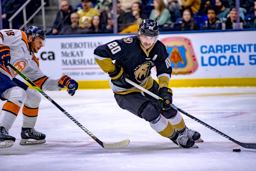 Newfoundland Growlers forward Isaac Johnson had four points over the weekend as the Growlers swept away one of the ECHL’s top teams in the Greenville Swamp Rabbits. The Growlers are now off to Reading to face the Royals in the start of a six-game road trip. Jeff Parsons/Newfoundland Growlers