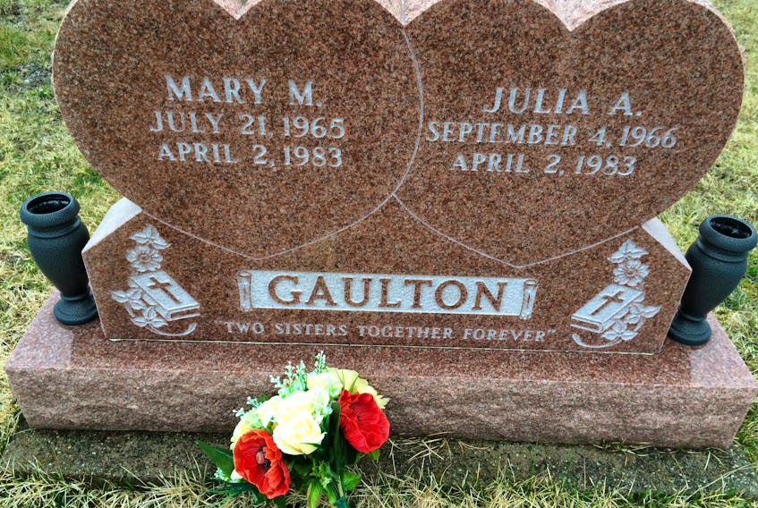 Mary and Julia Gaulton were two of nine siblings. They lived in Port au Port and horrifically lost their lives because of an impaired driver in the 1980s. They were 16 and 17 at the time. Forty years later, the grief hasn't gone away for their loved ones. (Contributed)