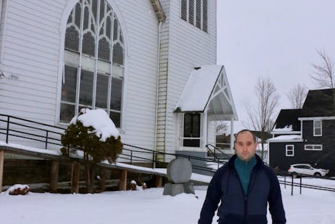 Thomas Pierce, a Wolfville resident attending Acadia University, recently toured the decommissioned Windsor United Baptist Church, taking video to preserve the building’s history before it is torn down to make way for housing.