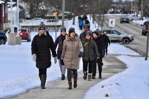 A Carleton School team was one of many participating teams in Yarmouth on Feb. 25 for the Coldest Night of the Year event that raised money for SHYFT youth services, which provides temporary housing and other support to homeless and at-risk youth aged 16 to 24. TINA COMEAU PHOTO