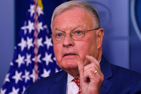 Keith Kellogg, national security adviser to Vice President Mike Pence, speaks to reporters during a daily press briefing at the White House in Washington, U.S., September 22, 2020.