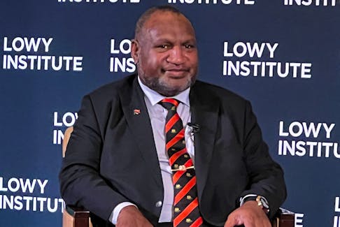 Papua New Guinea Prime Minister James Marape attends the Lowy Institute think tank in Sydney, Australia December 11, 2023.