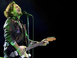 Pearl Jam's lead vocalist Eddie Vedder performs in concert in Sao Paulo, Brazil on Nov. 3, 2011. 