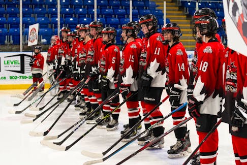 The opening ceremonies for the Pictou County Bantam Memorial tournament took place Friday evening. Bob MacEachern