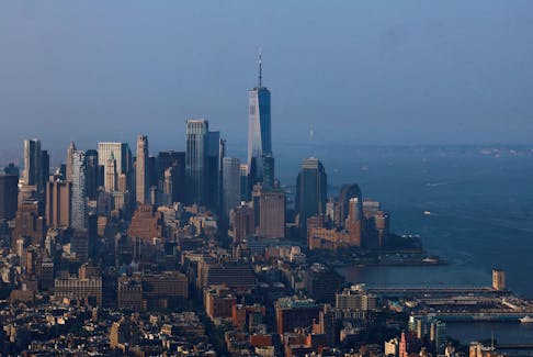 The One World Trade Center building stands amid the Manhattan skyline in New York City, U.S., July 26, 2023.