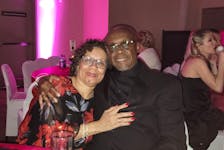 Rubin (Rocky) Coward, right, with his wife Deborah Coward at the 16th African Heritage Gala at the Membertou Trade and Convention Centre on Jan. 27, where Rubin was named the 2024 Tom Miller Human Rights Award winner. CONTRIBUTED