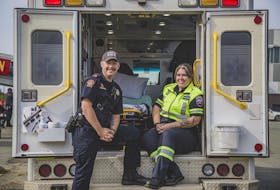 Volunteer firefighters Thomas MacNaughton, left, and Nicole Tulkens both joined up with the Truro Fire Service as a way to give back to their communities. Now, they are encouraging others to join them. Nick Gaines