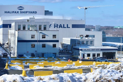 A photo of the Halifax Shipyards, in Halifax Monday February 19, 2024.