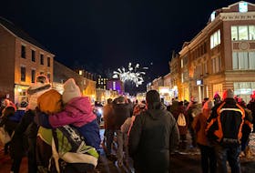 Crowds gathered on Queen Street in downtown Charlottetown to watch a fireworks display on Feb. 17 during the Jack Frost Winterfest. This year saw the festival return for the first time since 2019. The festival included events in Charlottetown, along with an outdoor snow kingdom at Mark Arendz Provincial Ski Park at Brookvale. See page A5 for more photos from the festival. Vivian Ulinwa • The Guardian