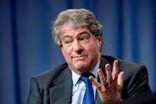 Leon Black, then Chairman and CEO Apollo Global Management, LLC, takes part in Private Equity: Rebalancing Risk session during the 2014 Milken Institute Global Conference in Beverly Hills, California April 29, 2014.